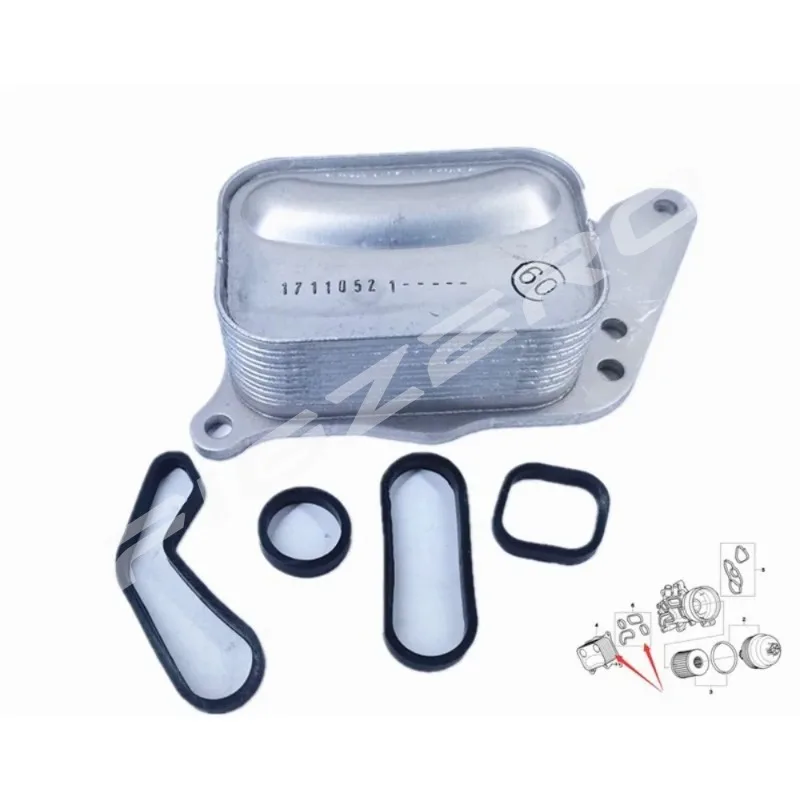 11427546279 น้ำมันคูลเลอร์โลหะสำหรับเปอโยต์ 207 208 308 3008 สำหรับซีตรอง C3 C4 C5 MINI