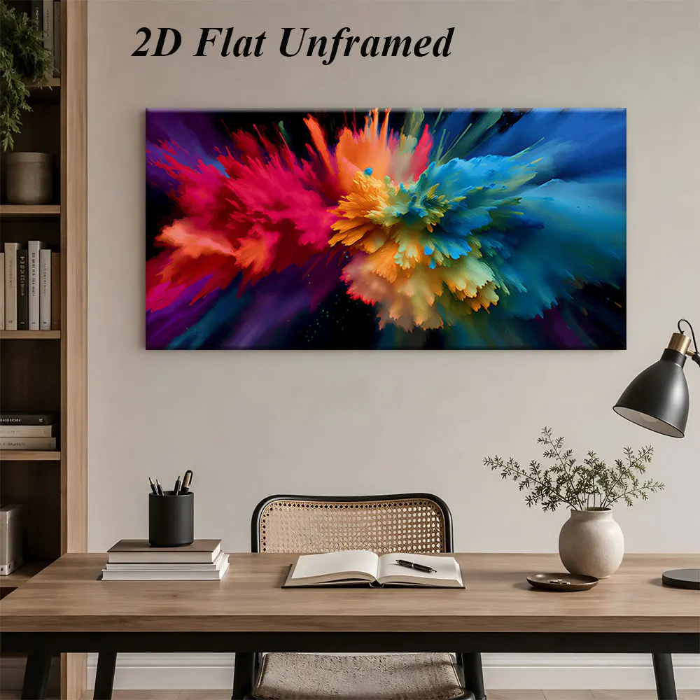 (1PC Unframe)1 modern abstract color splashed ink frameless decorative painting, living room, bedroom, study, office wall art pa