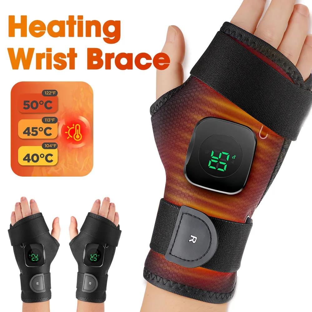 

Wrist Heating Pad Hand Warming Massager Cordless Support Band Guard Wrap Brace Massage Device Muscle Relax Belt Big Area Thermal