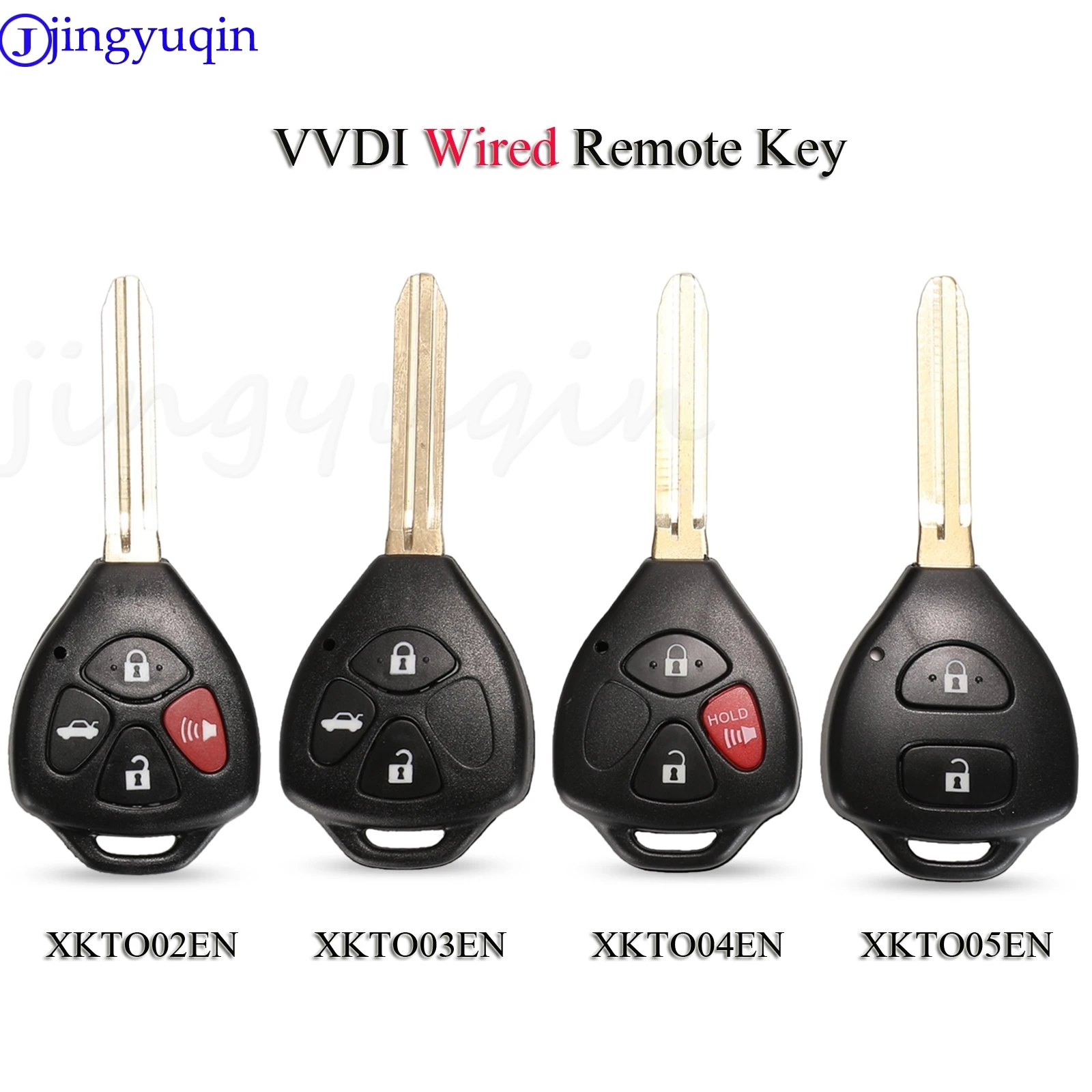 

Jingyuqin XKTO02EN XKTO03EN XKTO04EN XKTO05EN Xhorse Wired Universal Remote Key For VVDI2 VVDI Key Tool For Toyota Style Flat