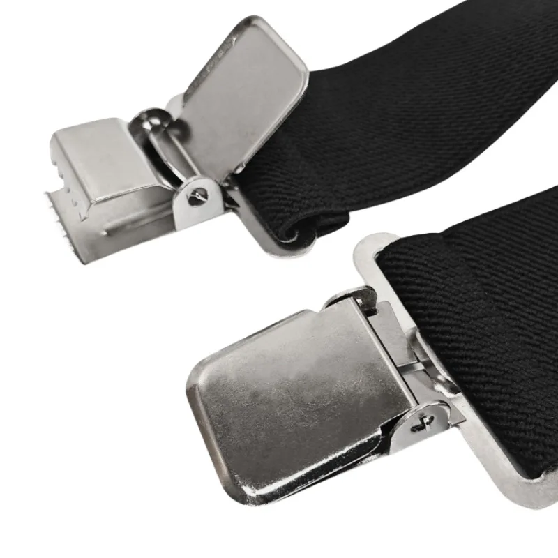 Elastic Suspenders for Men-2025 New X-Back 5CM Width, Anti-Slip Metal Clip, Comfortable Dress Pants Belt, Business Casual Style