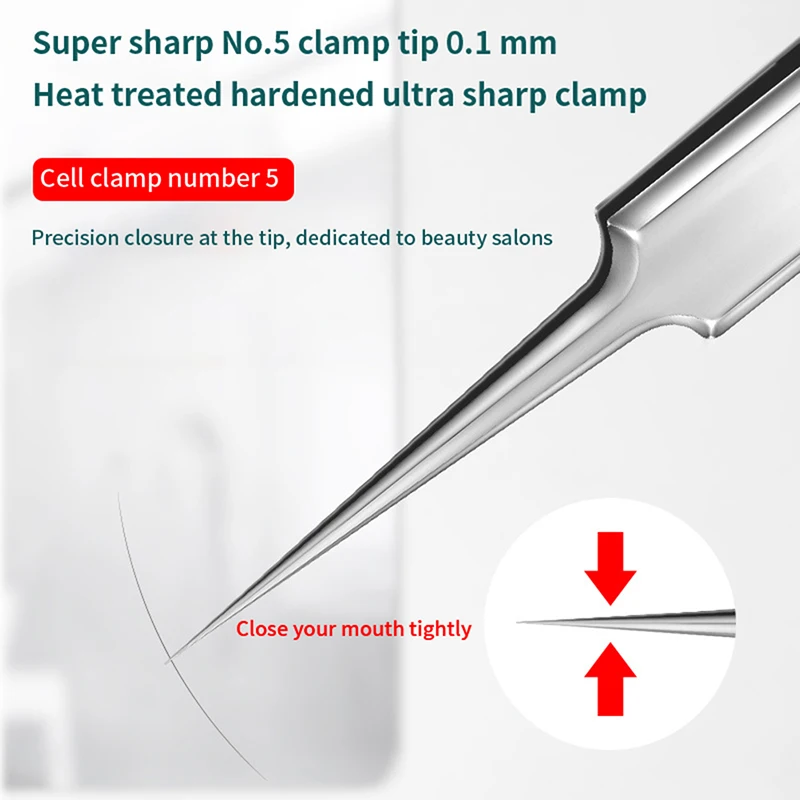 Acne Naald Pincet Licht Mee-eter Smet Puistjes Verwijderen Puntige Bocht Hoofd Gezichtsverzorging Gereedschap Acne Extractor