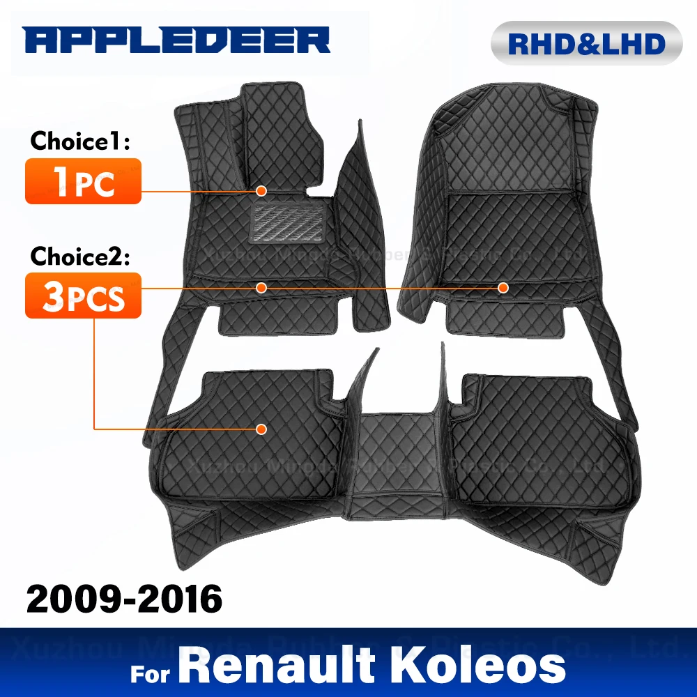 Car floor mats for Renault Koleos 2009 2010 2011 2012 2013 2014 2015 2016 Custom foot Pads carpet cover Interior Accessories