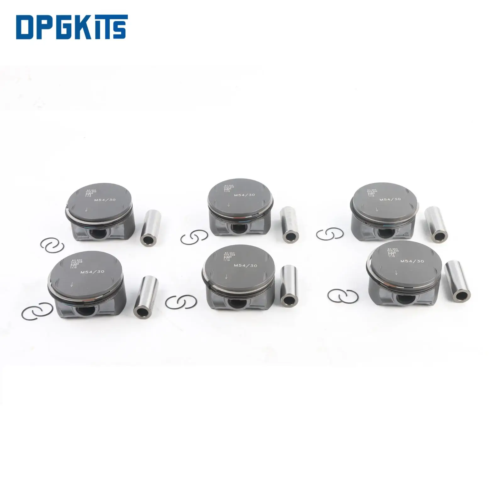 

Комплект поршней двигателя M54 3.0 +0,5 11257506222 11257506252 для BMW 330i 530i X3 X5 E46 E36 E39 Компоненты двигателей Поршни