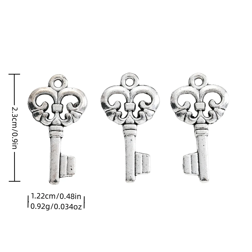 

60pieces (key) vintage zinc alloy charm metal pendant DIY jewelry discovery making accessories 1866