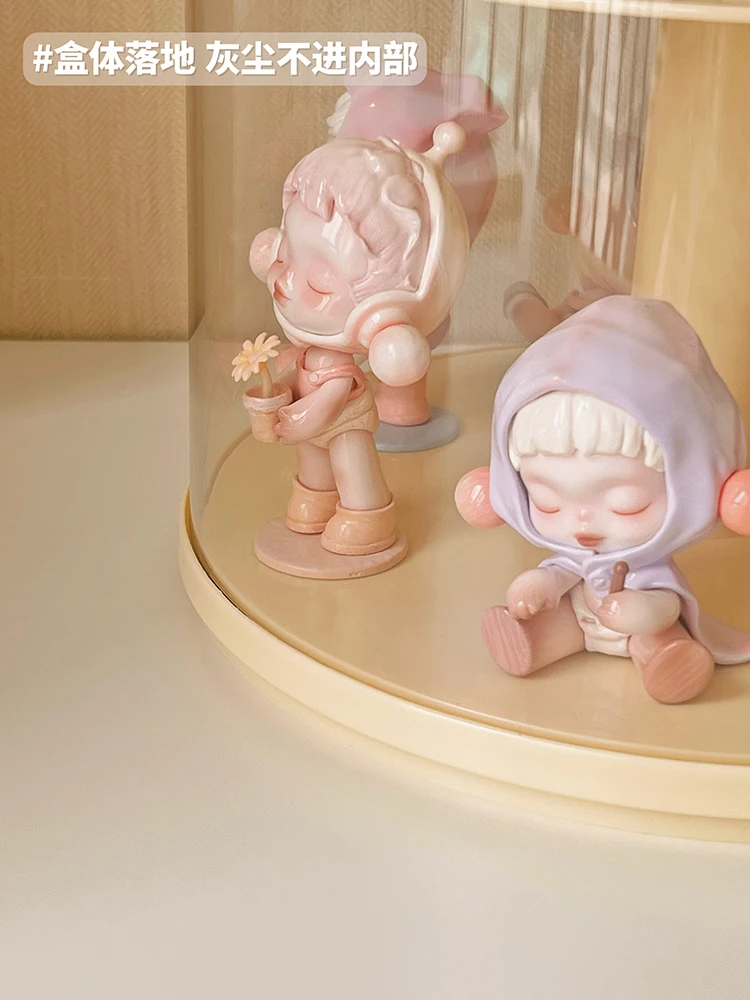 2023 New Rotating Blind Box Storage Box Multi-layer Hand-made Figures Display Cabinet Dust-proof Acrylic Doll Toy Display Box