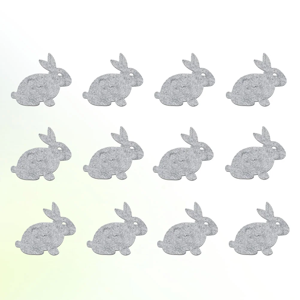 24 قطعة من مفرش طاولة عيد الفصح على شكل أرنب رمادي، مفرش طاولة من القماش، وسادة أدوات مائدة للمنزل والمطعم، تستخدم مفرش طاولة عيد الفصح #3