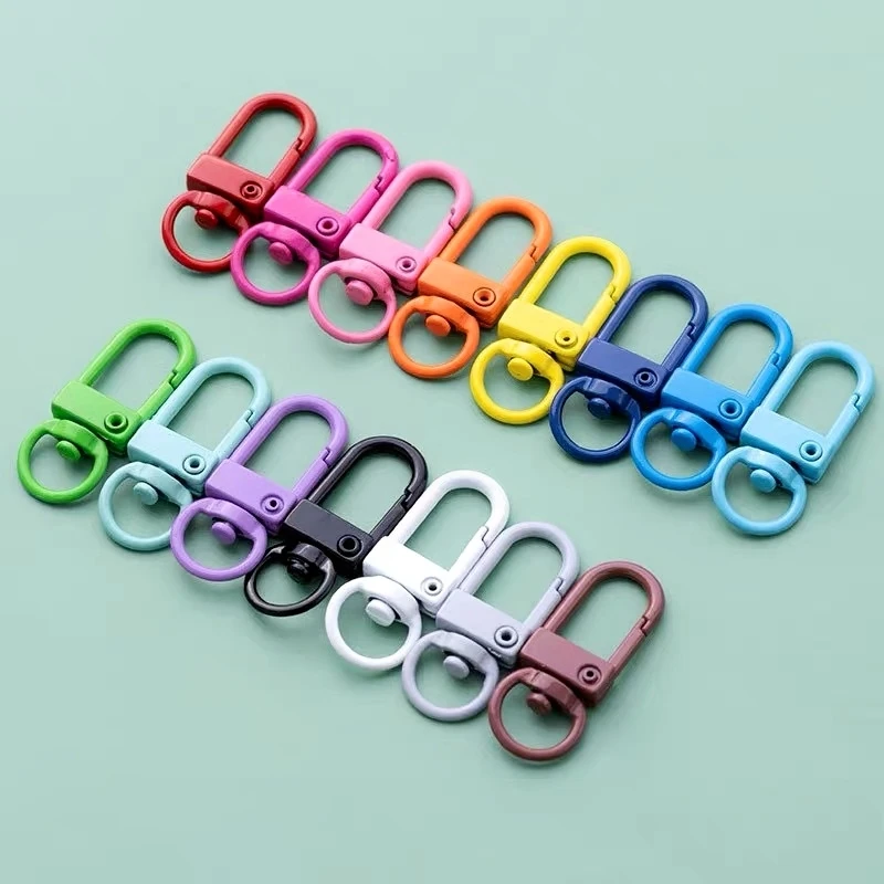 10/20pcs Colorful Metal Plated Lobster Clasp Hooks