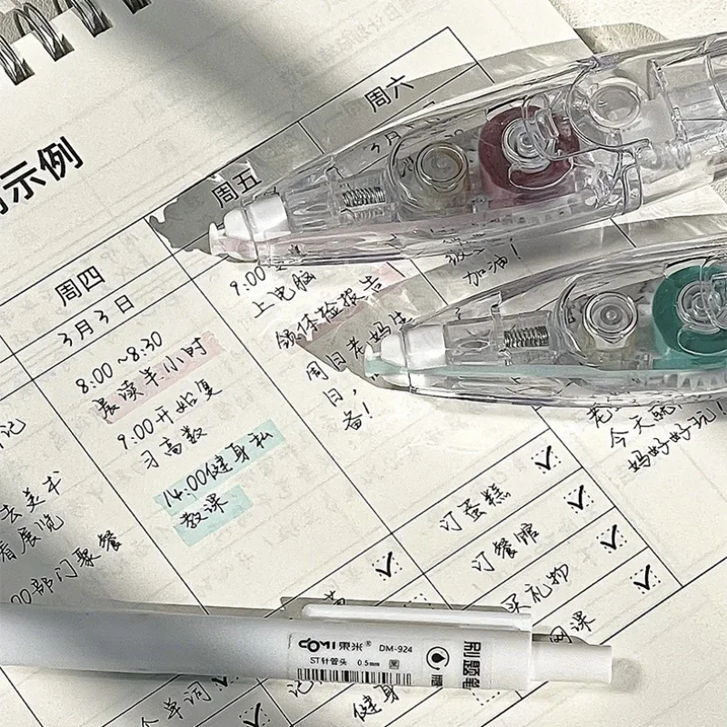 1 adet yaratıcı vurgulayıcı bant çocuklar için sadelik düz renk işaretleyici anahtar kelimeler bant şeffaf görünür kelimeler vurgulayıcı bant