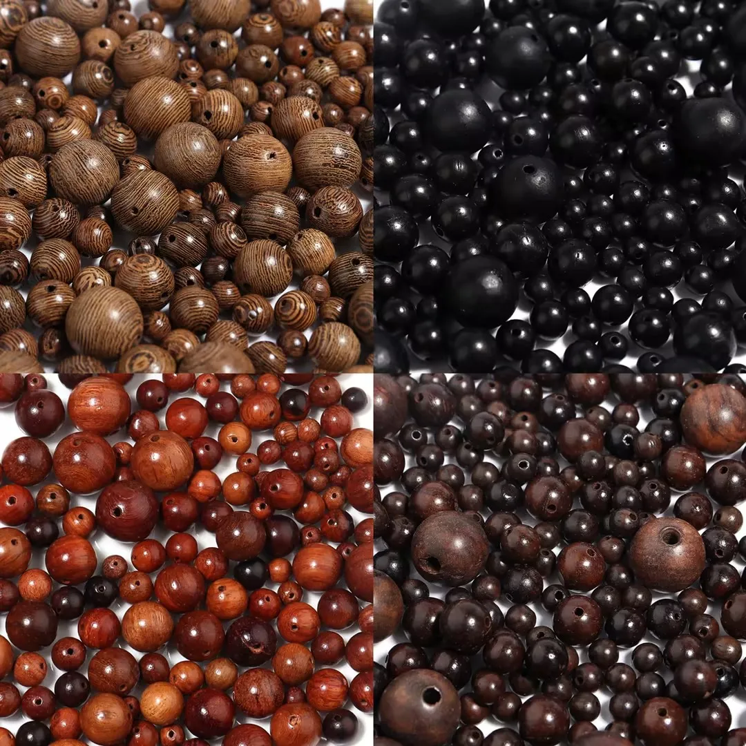 20-100Pcs/Lot 6/8/10/12/15mm Round Natural Wooden Beads Loose Spacer Beads For Jewelry Making DIY Bracelet Necklace Accessories