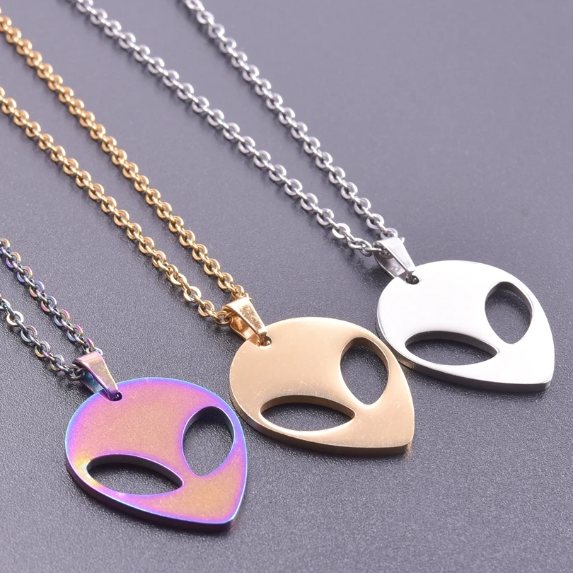 New Alien Pendant Chain Neck Decoration Necklace For Women/Men Accessories Steam Punk Collares Para Mujer Kpop Jewelry Choker