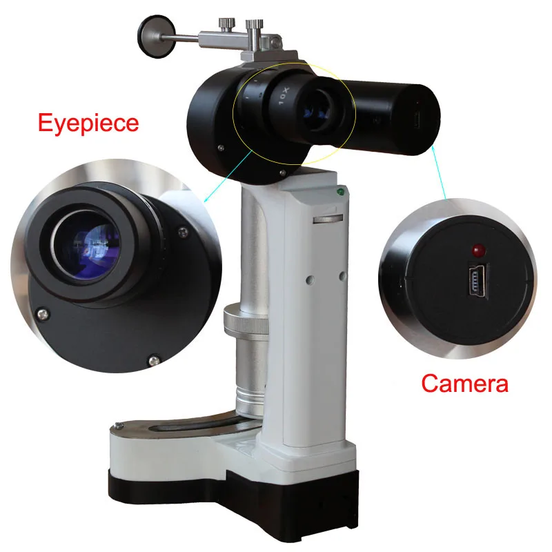 LYL-S Portable Handheld Slit Lamp LED Bulb Portable Microscope for Pet Hospital Ophthalmology Camera