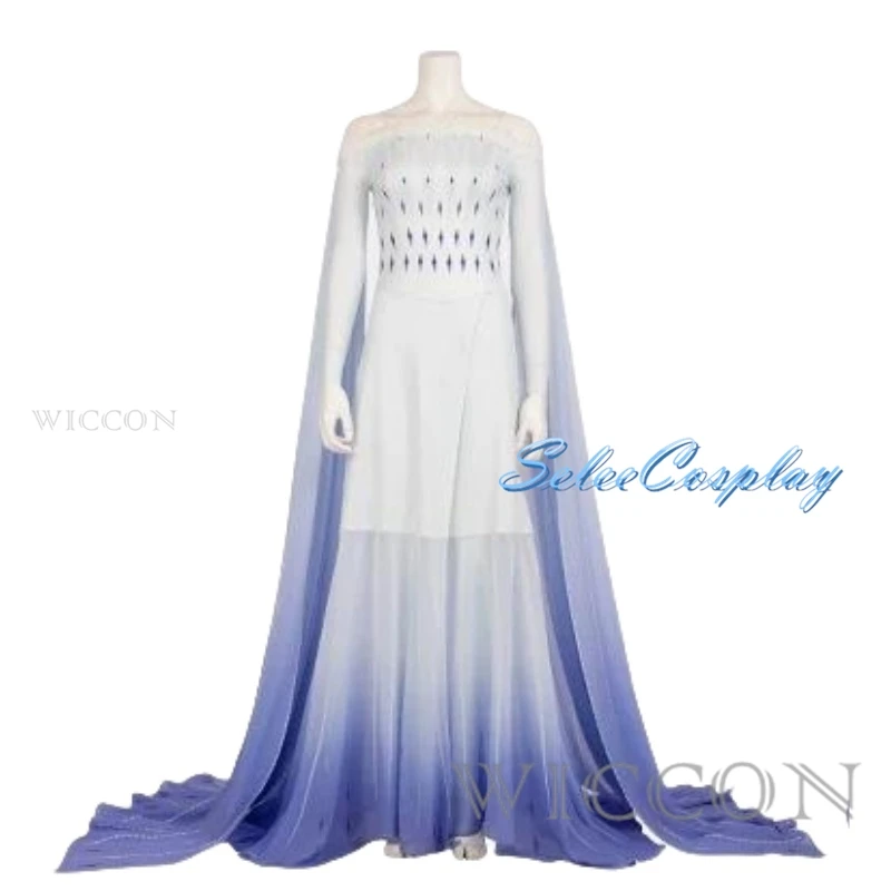 

Зимний костюм для косплея ледяной королевы принцессы, белое фантастическое платье Эльзы для Хэллоуина, женское платье для бала для девушек, сценическая форма