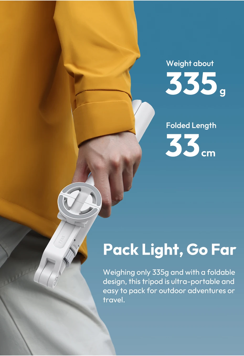 Ulanzi TT88 Overhead-Selfie-Stick 1,44 m mit MagSafe-Klemme, Fotografie-Stativ für Smartphone-Livestreaming und Vlogging mit Fernbedienung, Dual Cold Shoe, Fernbedienungslicht, Desktop-Aufnahme, Mantis-Halterung – Detail 11