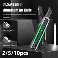 SK5 Alloy Blade Sharp Utility Knife Aluminum Alloy Hand Paper Cutter Electrician Knife 18mm for Office School Stationery Supplie