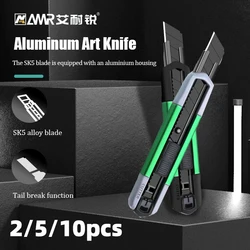 SK5 Alloy Blade Sharp Utility Knife Aluminum Alloy Hand Paper Cutter Electrician Knife 18mm for Office School Stationery Supplie