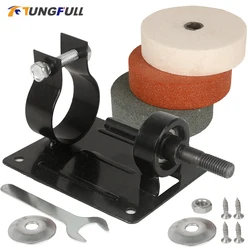 Hand Electric Drill To Grinder Machine Sander Conversion Head Kit Grindstone Polishing Grinding Wheel Knife Hrinder Stand Holder