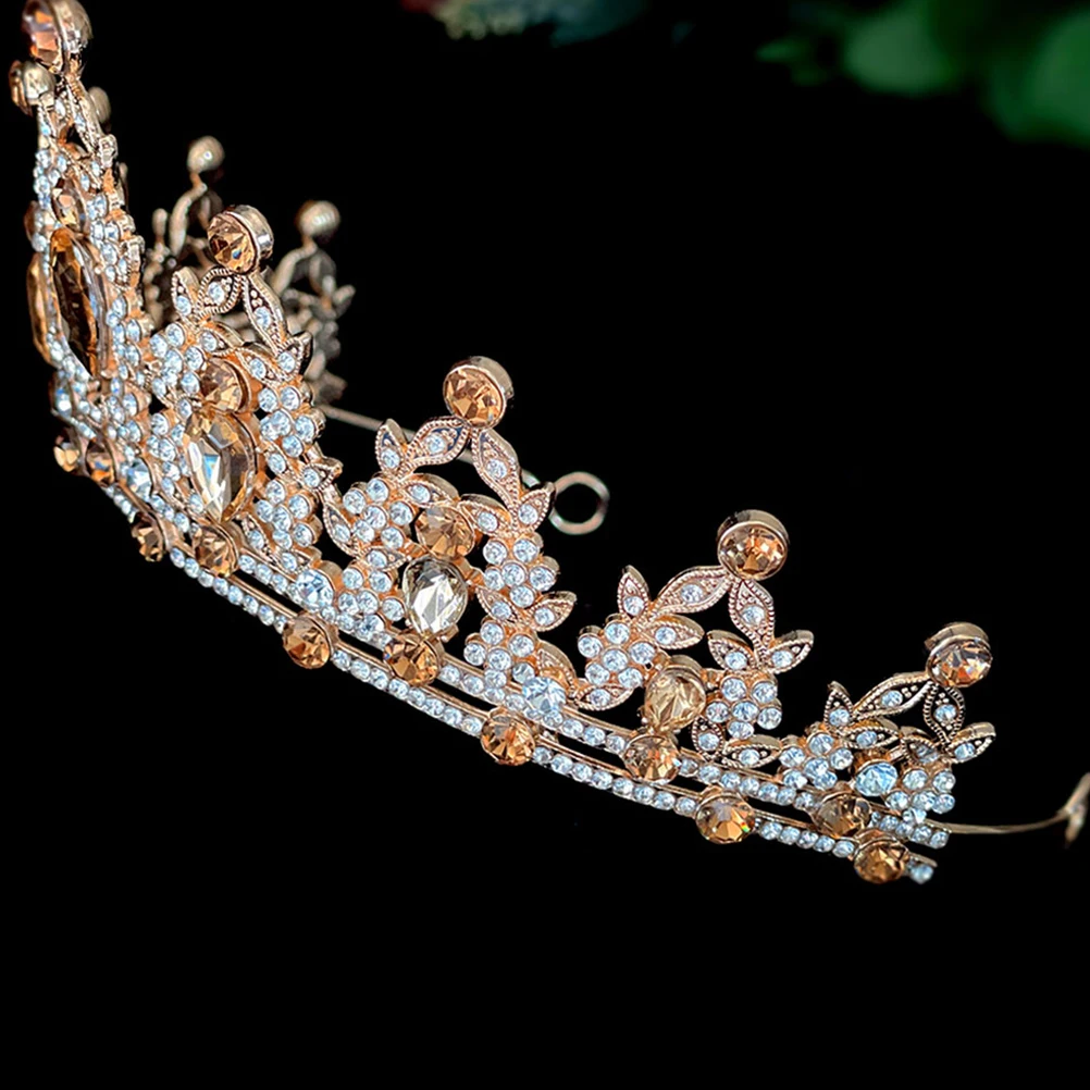 

Wedding Crown For Bride Bridal Hair Accessories Rhinestone Headpiece Zinc Alloy Durable Crown For Women Birthday Party Bridal