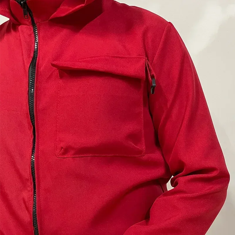 Costumi classici Cosplay Abbigliamento sportivo rosso Giocattoli Accessori per calamari Spettacoli per feste Set completo di maschere Regali Oggetti di scena