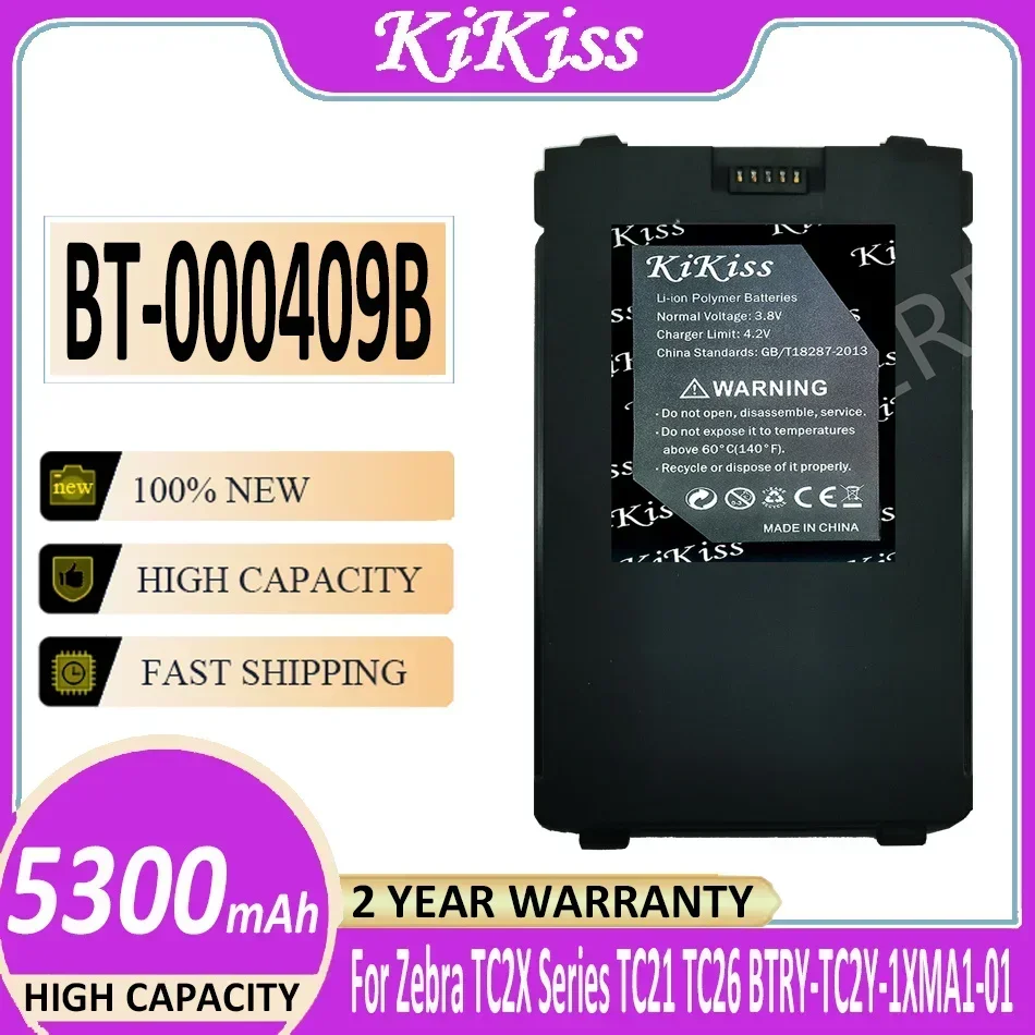 Battery BT-000409B BT-000409A 3700mAh/5300mAh For Zebra TC2X Series TC21 TC26 BTRY-TC2Y-1XMA1-01 Batteria