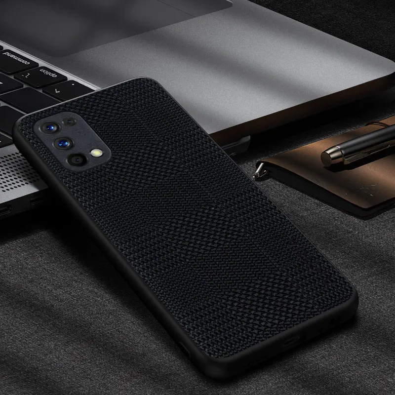 Case for Realme 7 6 5 Pro 6S 5S 6i 5i stylish houndstooth pattern durable pu leather phone case