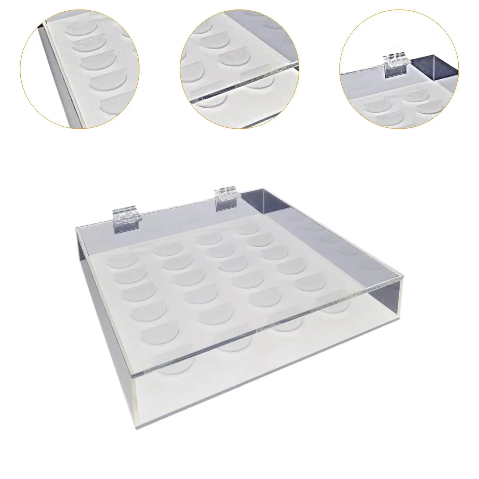 Eyelash Storage Box Clear Dustproof for Beauty Salons Large Capacity Container Empty Professional Eyelash Holder Extension Tool