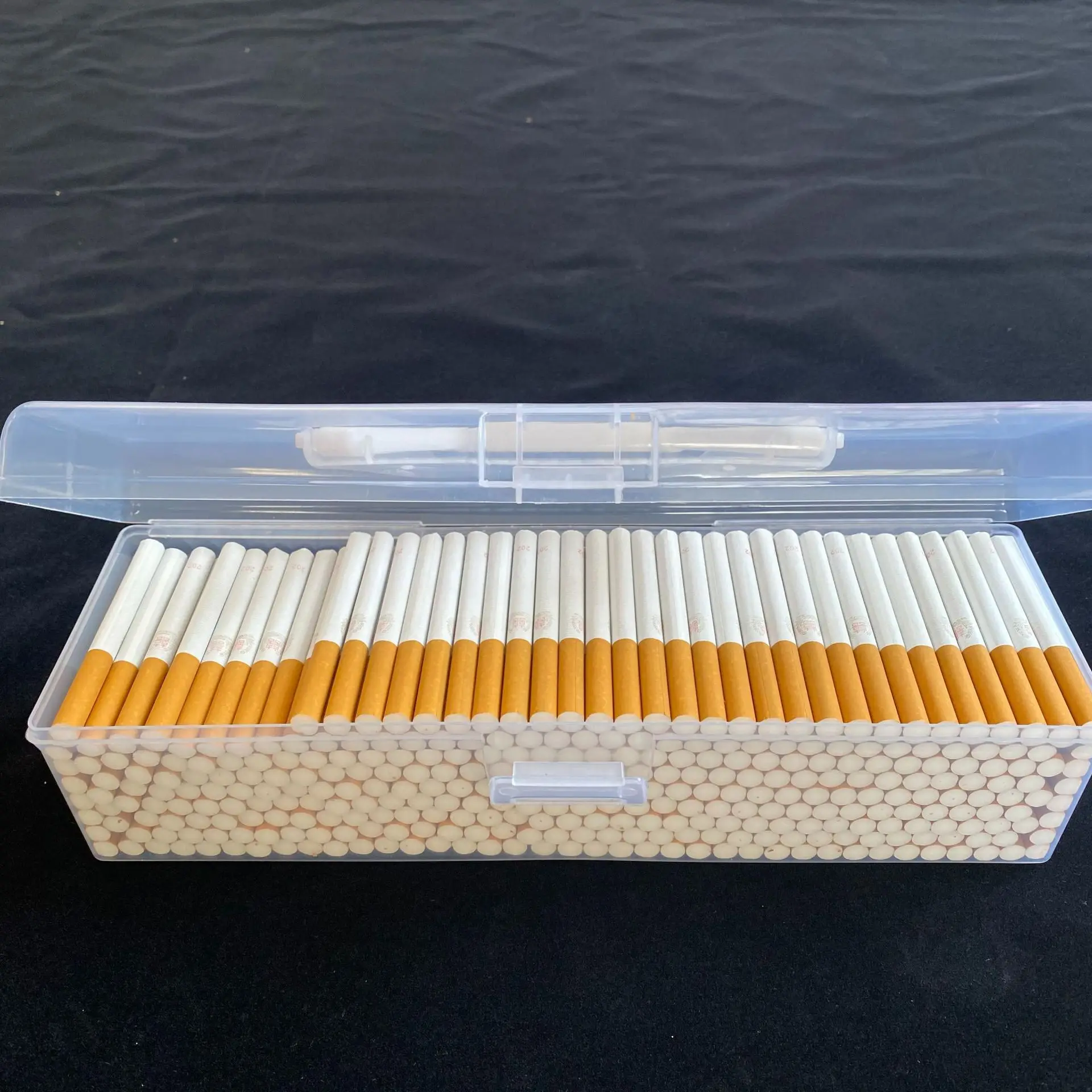 Plastic Container Storage Case for 200 Cigarette Filter Tubes Carton Safe Seal Storage plastic box