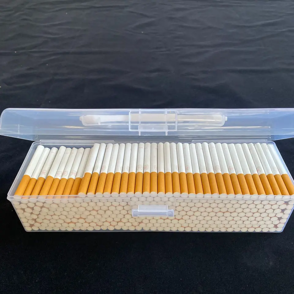 Plastic Container Storage Case for 200 Cigarette Filter Tubes Carton Safe  Seal Storage plastic box