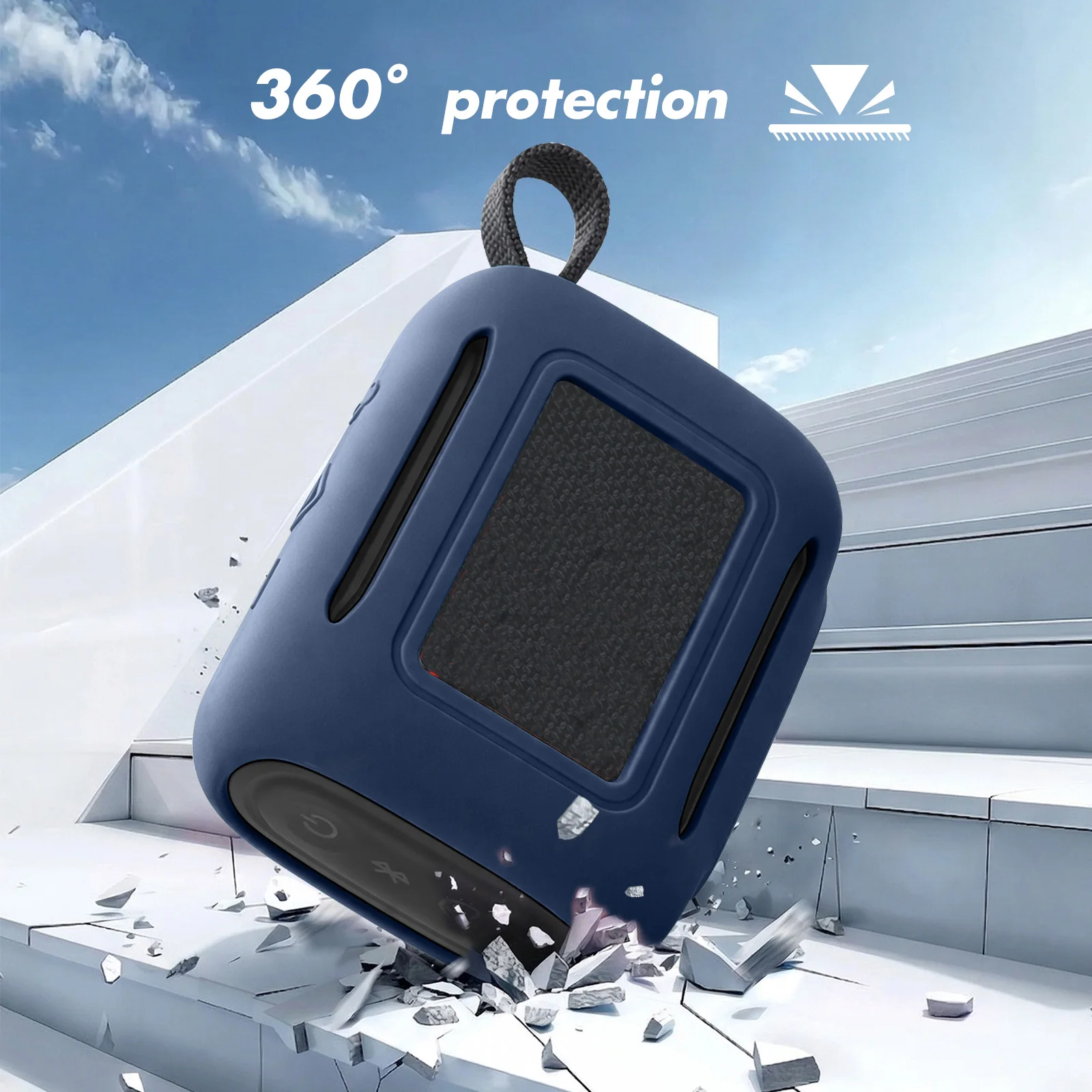 

Silicone Case Cover For JBL Go 5 Speaker Travel Carrying Case with Wrist Strap Portable Speaker Box Protective Cover Accessory