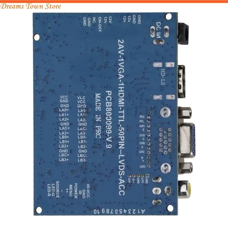 HX6A TTL LVDS Control Board Support AT070TN90 /92/94 Driver HDMI1.2 to Car Projection