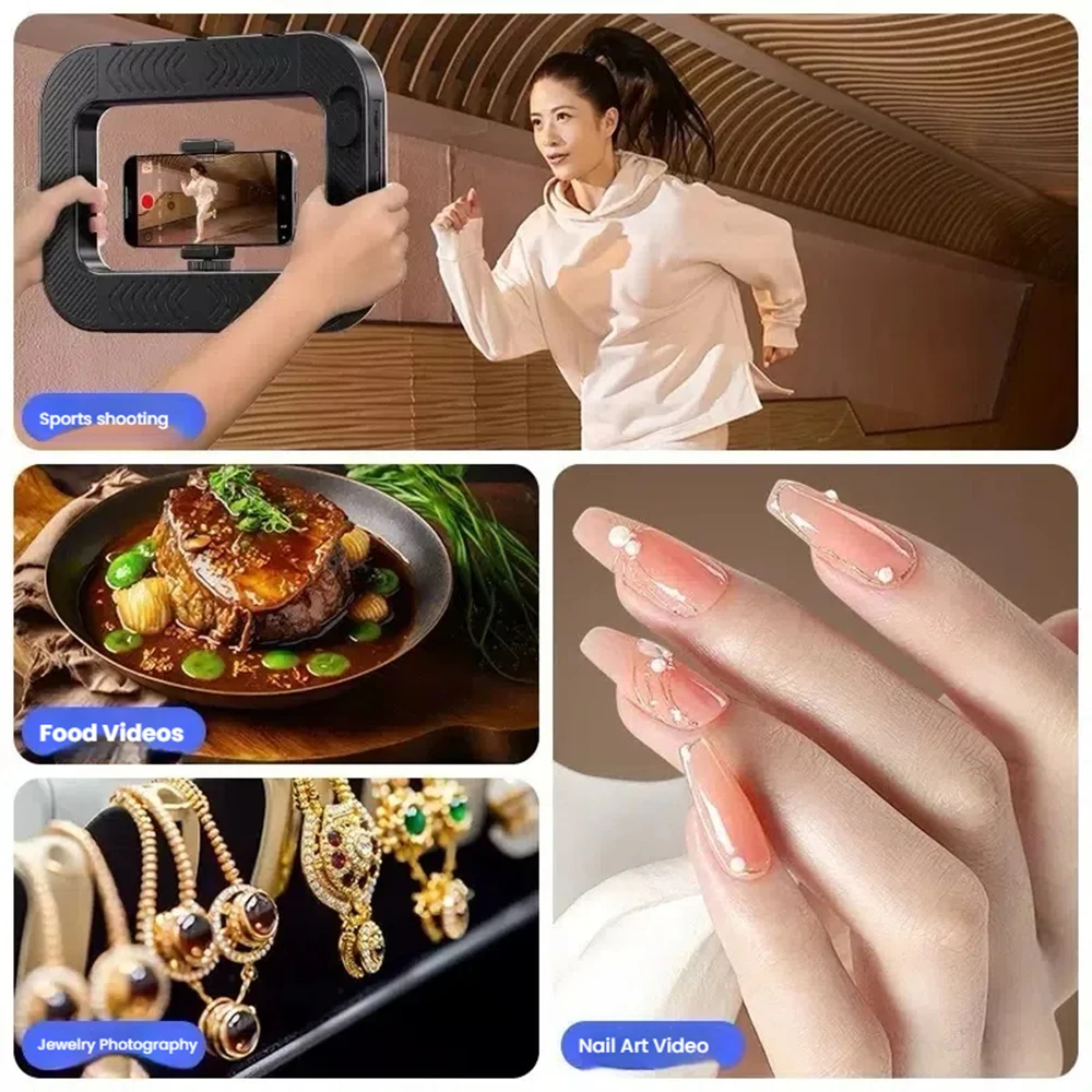 Live Fill Light Rechargeable 4000mAh Adjustable Brightness LED Lights Phone Camera Selifie Light Photo Graphy Portable LED Light