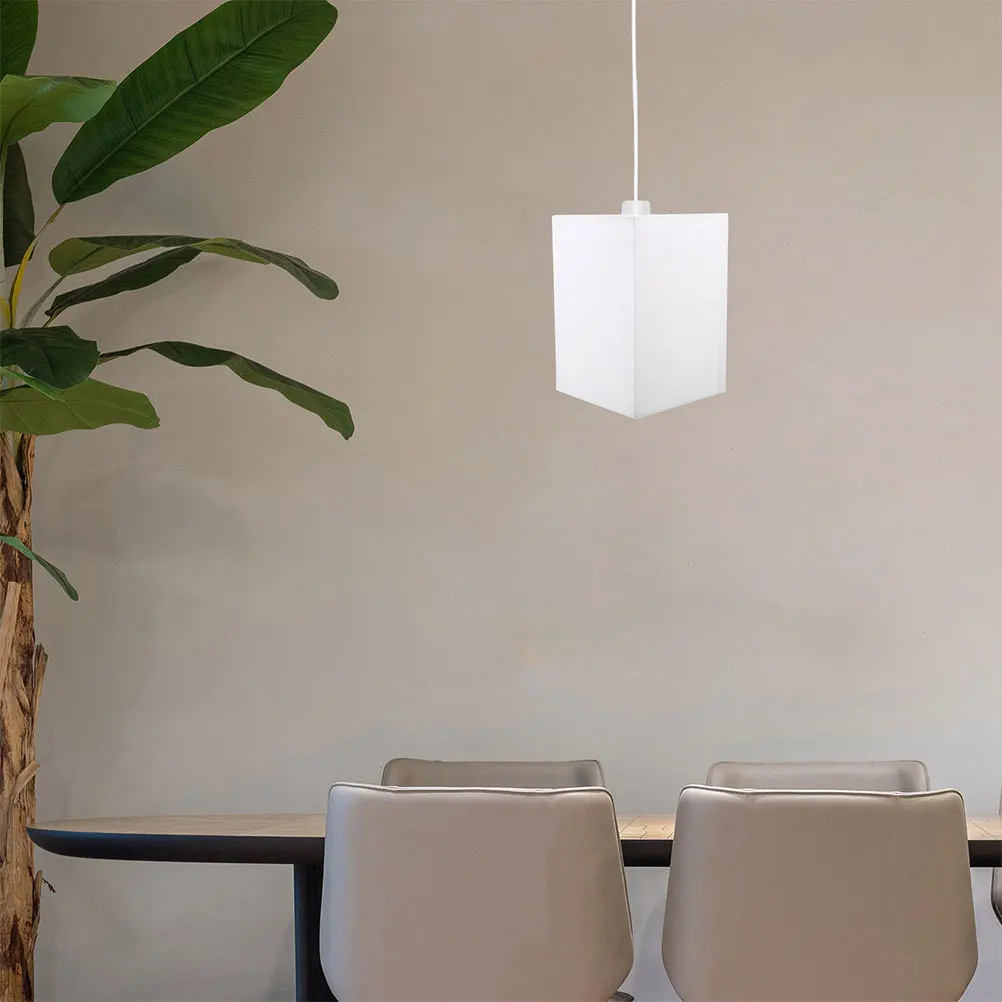 

2Pcs Household Square Lampshade Fabric Cover for E27 Bulb Modern Table Lamp Replacement Decorative Light Diffuser