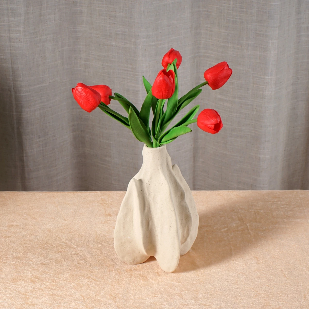 كابيرون-إناء سيراميك تجريدي شمالي ، قطعة مركزية حديثة ، ديكور منزلي ، غرفة معيشة ، ديكور طاولة ، ملحقات حمام