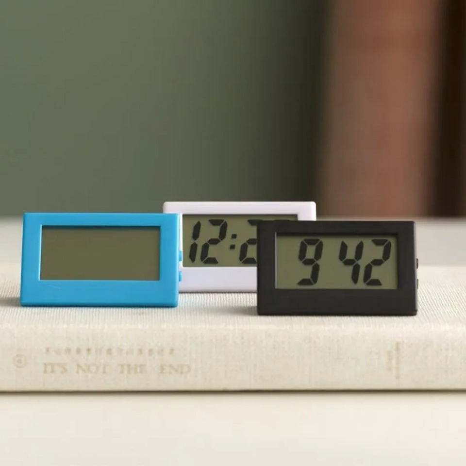  Portable Mini Digital Clock Simple Electronic Bedside Car Student Desk Clock with Date Display