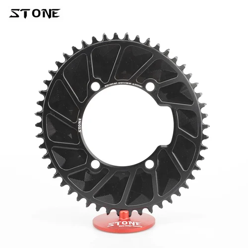 Plato ovalado único para bicicleta de carretera de piedra, anillo de cadena BCD de 110mm, 4 brazos para rueda de cadena 105 FC 5800 FC-6800 Ultegra 4700 Tigra 9000