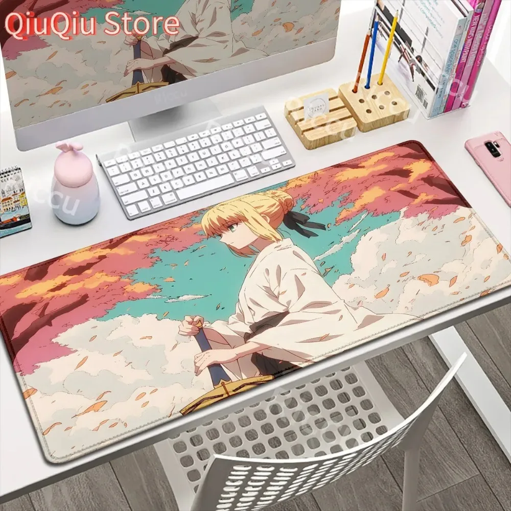 

Mousepad Anime Fate Saber Alter Keyboard Pad Mat Laptop Office Carpe Accessory XL Computer PC Gaming Mouse Pads Large Gamer Mats