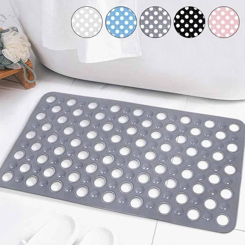 

PVC Non Slip Bath Mat Soft And Quick Dry Bathroom Rug With Suction Cup Washable Bathtub Rug, Perfect For Toilet Bathroom Bathtub