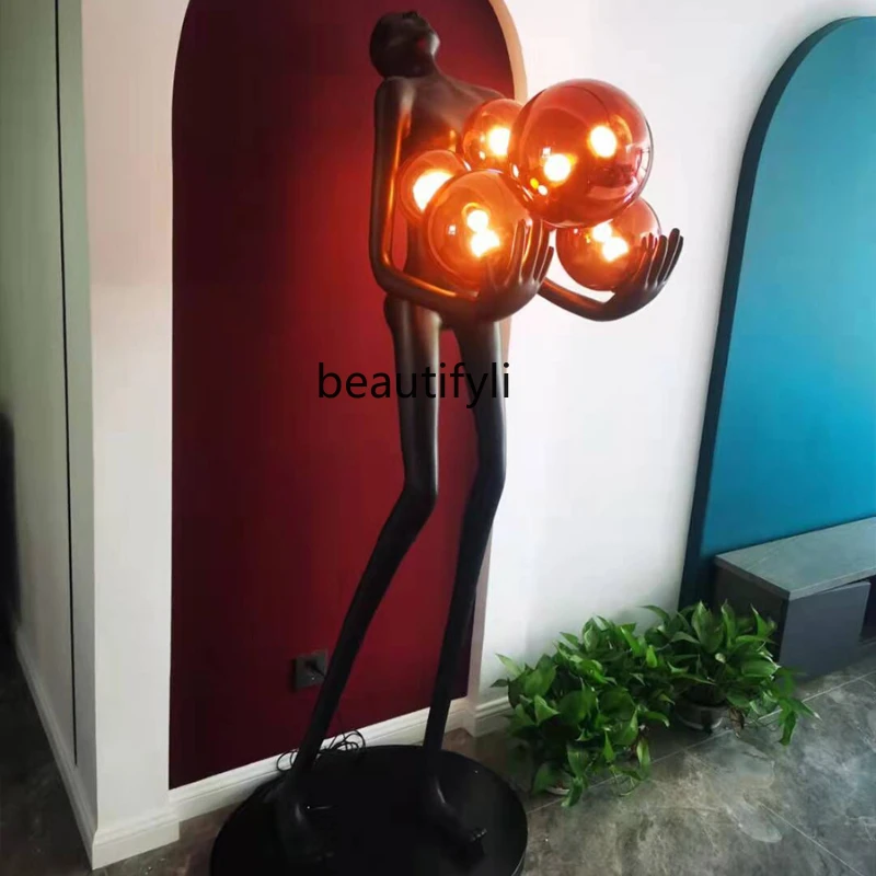 

LBX Humanoid Art Sculpture Creative Floor Lamp Home Exhibition Hall Hotel FRP Large Decoration