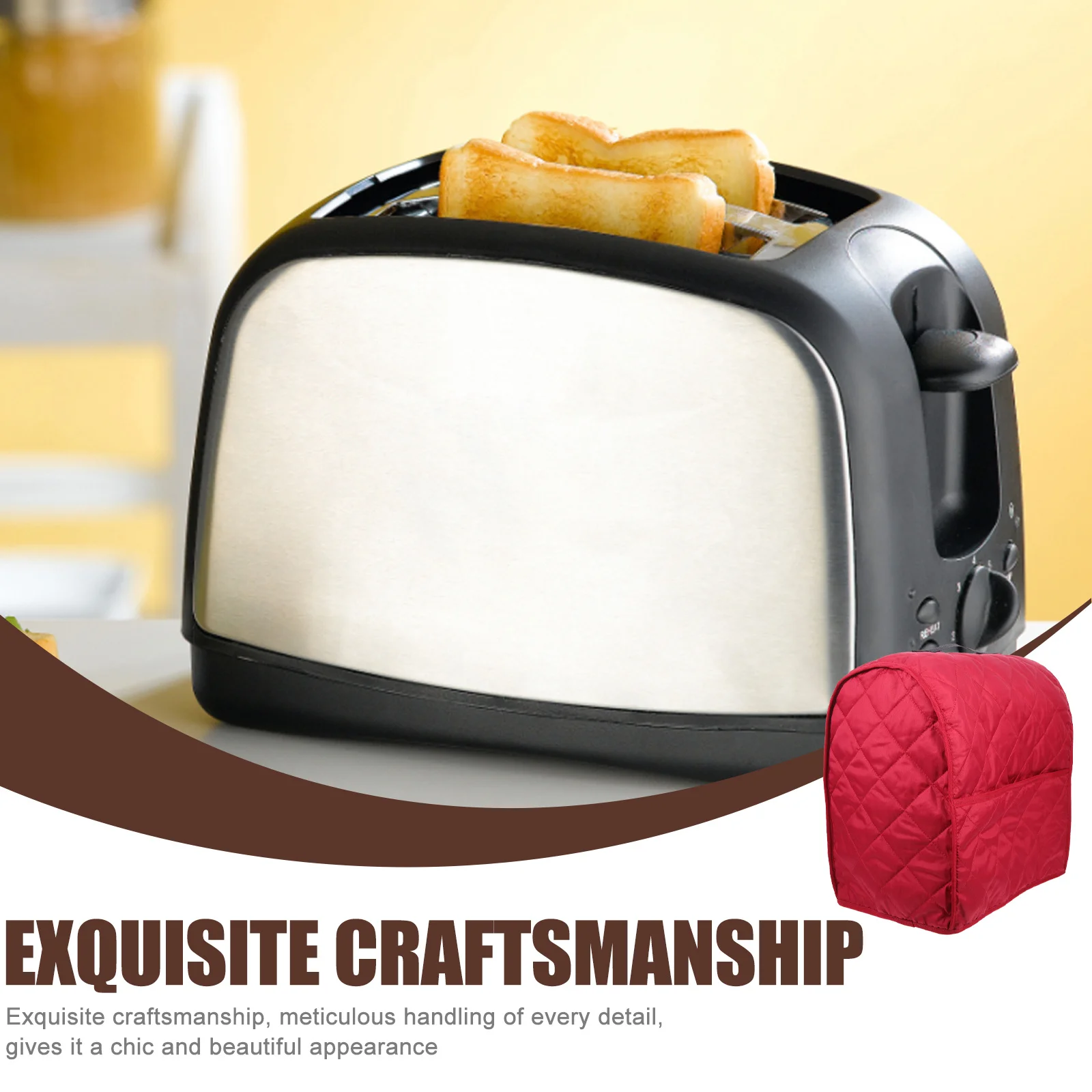 

Anti-Scratch Bread Maker Cover Sturdy Reusable Toaster Protector Dirtproof Spill Proof Kitchen Appliance Protective Cover