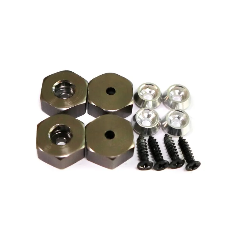 4PCS 5mm to 12mm Metal Combiner Wheel Hub Hex Adapter for WPL D12 C24 C34 B24 B36 MN D90 D99 RC Car Upgrade Parts