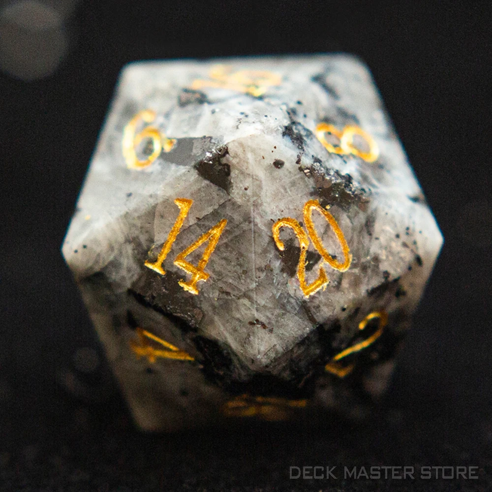 

Labradorite Dice Polyhedral Gemstone Various Shapes Digital D20 DnD Dice for D&D TRPG Tabletop Games Board Games Dice