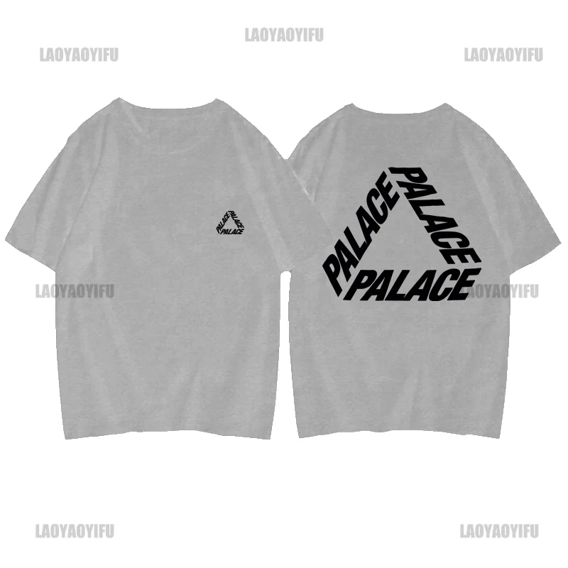 Palace Life 18 Europe And America Popular Brand Summer New Style Men\'S Wear Triangular Printed Letter Men\'s Leisure T-shirt