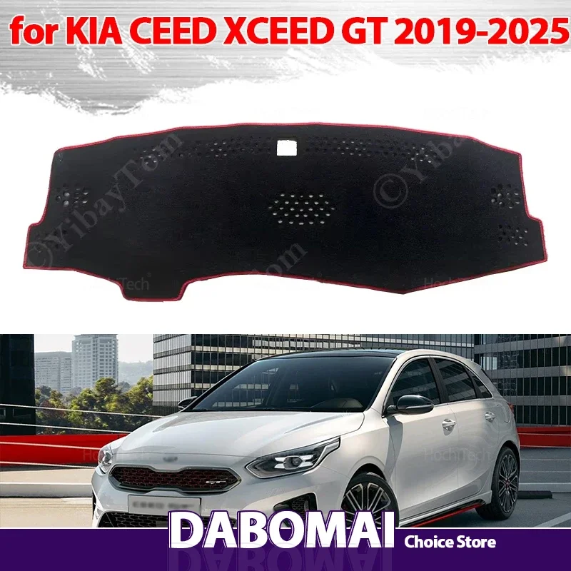 

Для KIA CEED XCEED GT 2019-2025 2020 2021 2022 2023 2024, крышка приборной панели, избегайте света, накладка на приборную платформу, коврик, ковер