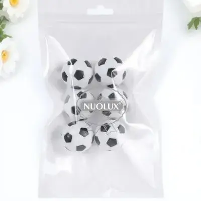 6 個 32 ミリメートル黒白ミニテーブルサッカーボールストライカーローマテーブル用小さなサッカーボール交換チームスポーツ