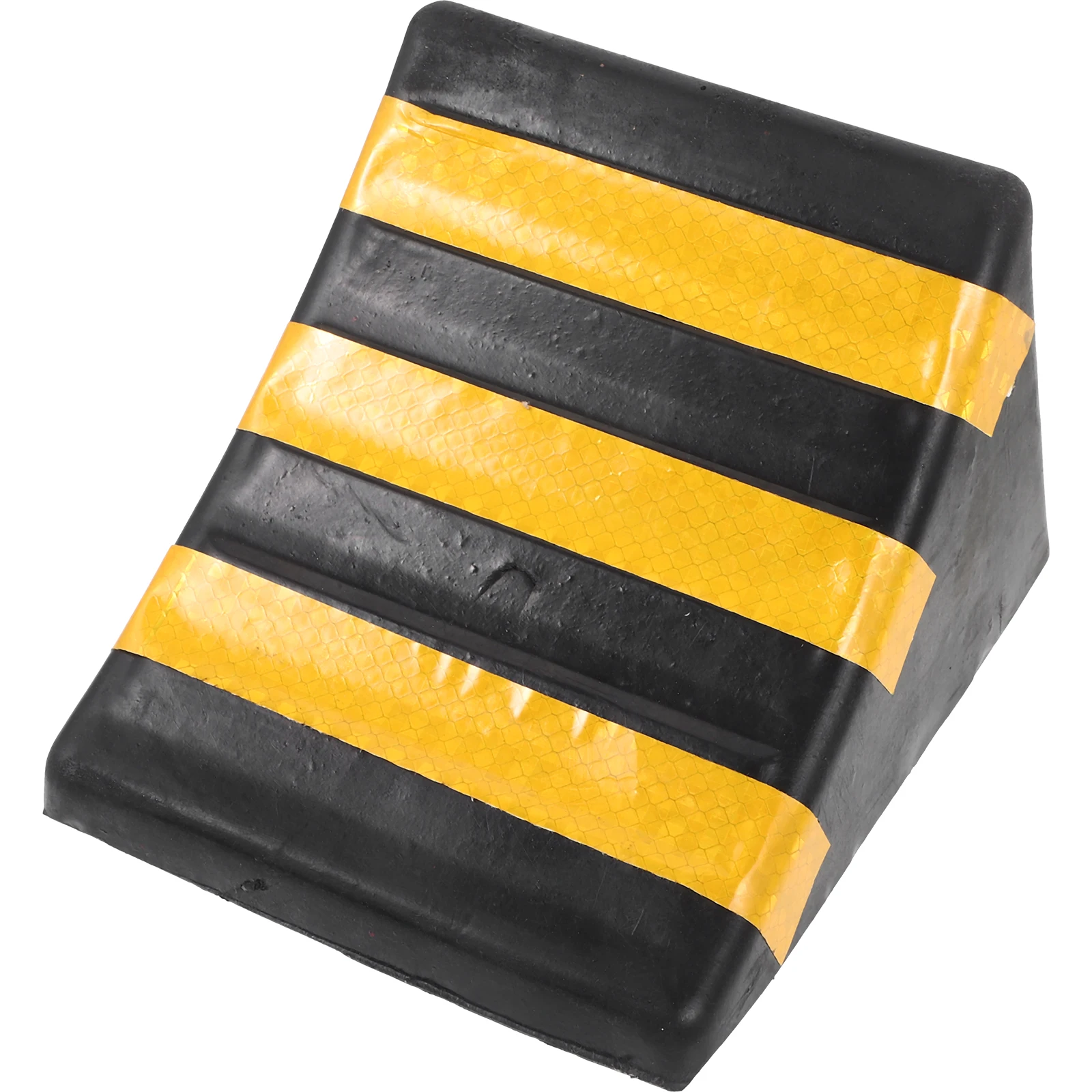 

17x15x11cm Car Wheel Chock Non Slip Triangle Rubber Stop Block Reflective for Vehicle Safety Tire Ramp Heavy Duty