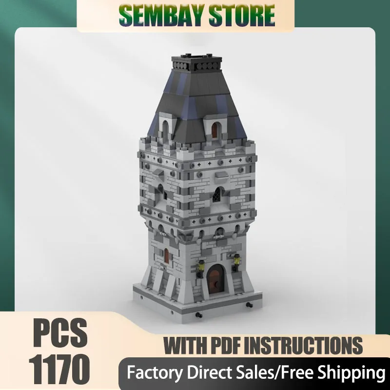 

Moc Building Bricks Modular Mini-Medieval-Modulars 26 - "Watchtower" Model Technology Blocks Christmas DIY Toy Construction Gift