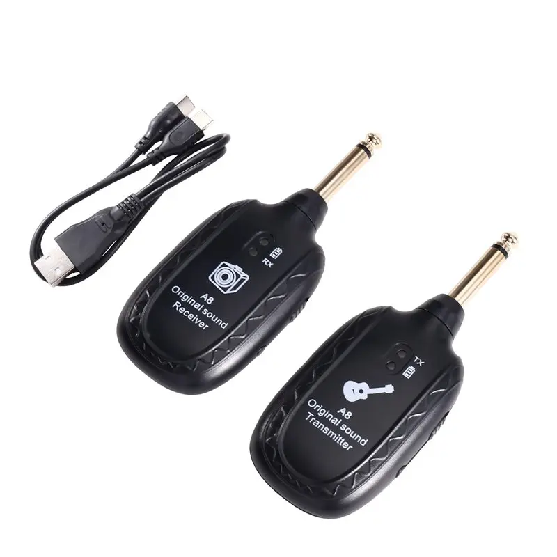 ABYM A8 Wireless Guitar System Transceiver For Electric Guitars And Basses Pickup Built-In Battery For Guitars Bass