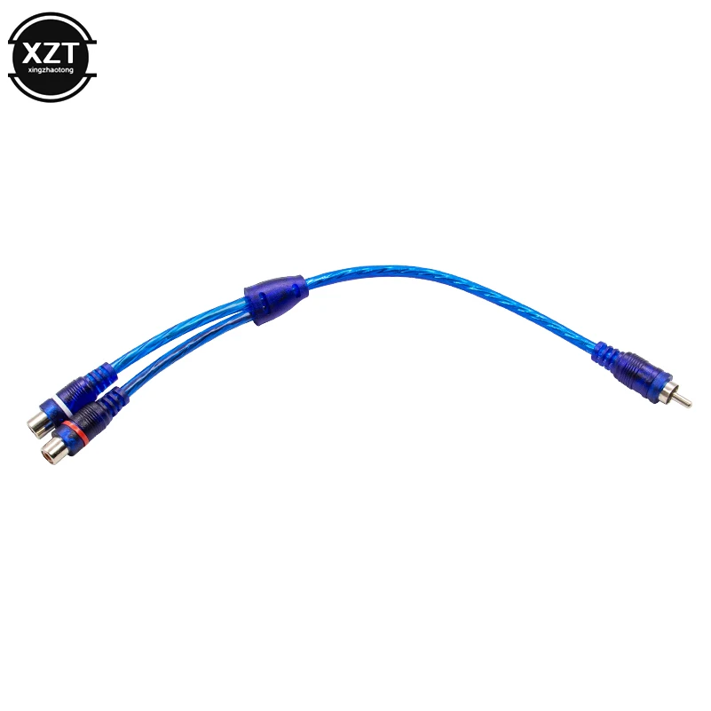 Auto MP3 Audio Kabel 1 RCA Stecker Auf 2 Cinch-buchse Y Splitter Kabel Konverter Für Auto AUX Verstärker Lautsprecher audio Adapter