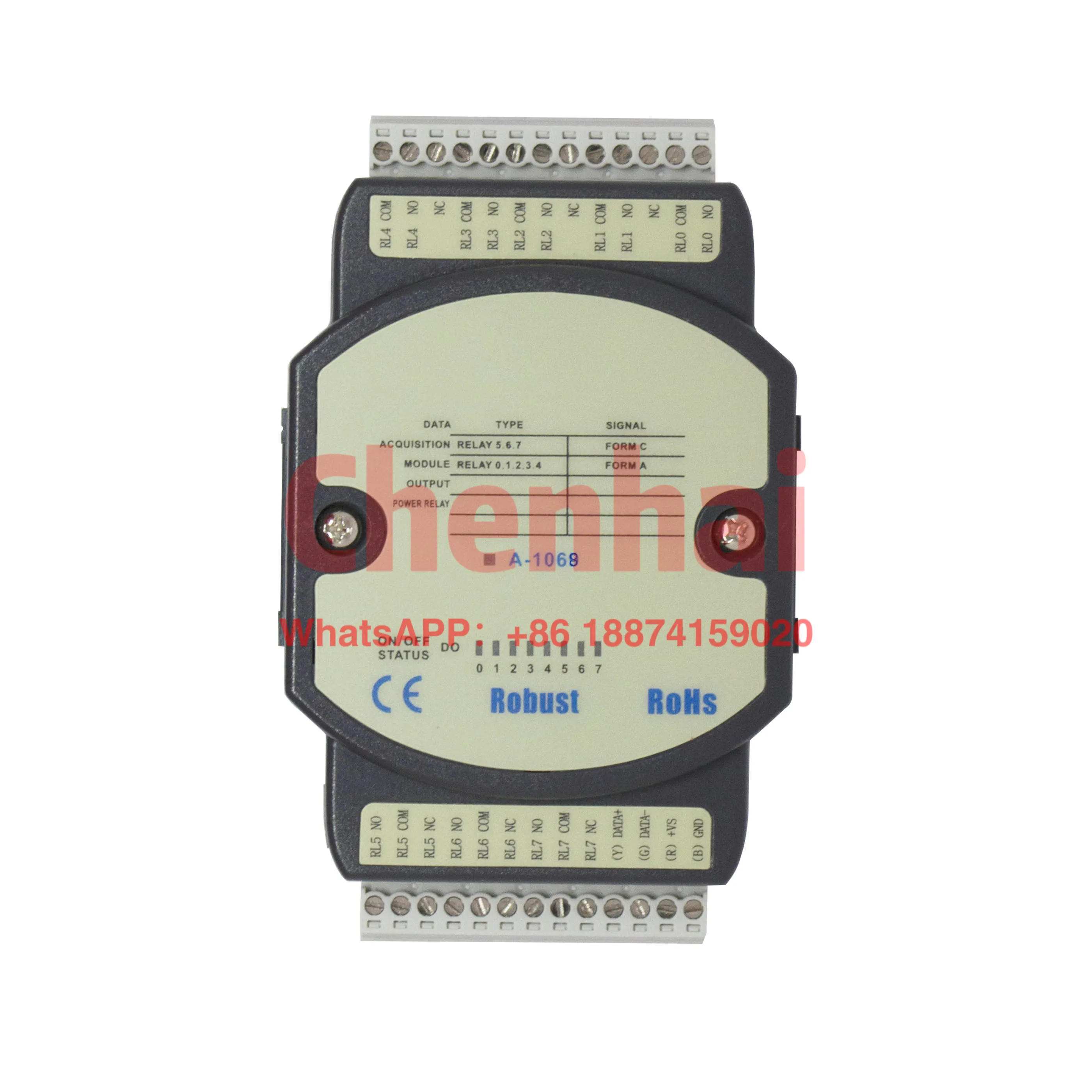 

Релейный цифровой выходной модуль 8DO с фотоинтерфейсом Modbus RTU (RS-485)