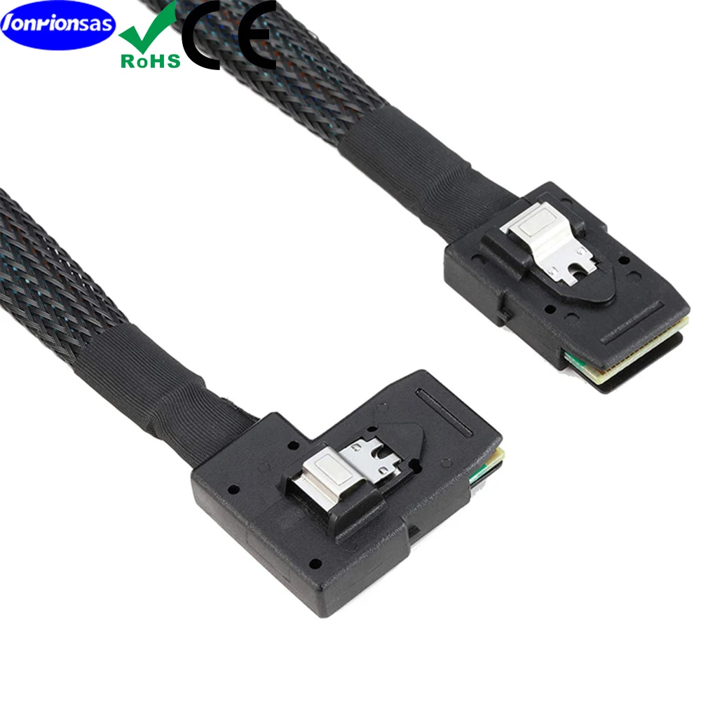 Lonrionsas # interner mini sas 36pin SFF-8087 zum linken winkel SFF-8087 kabel